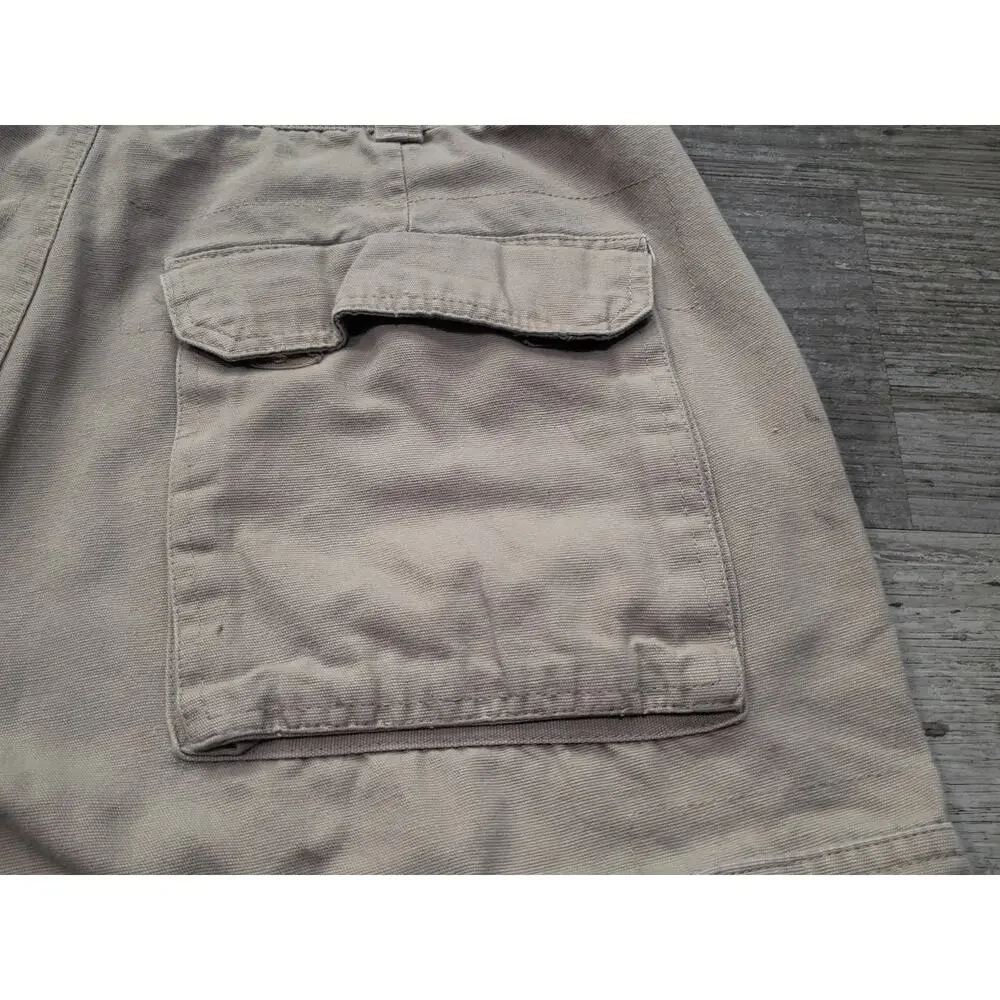 DM Dio Moda Mens Khaki Cargo Shorts 100% Cotton | Size 34